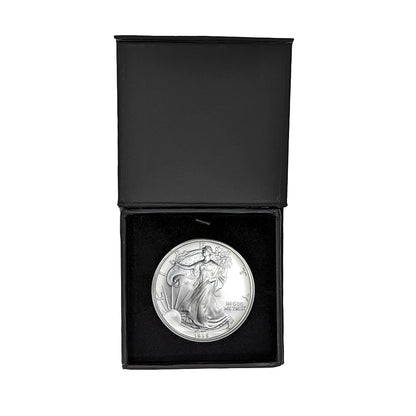 1995 American Silver Eagle in Air-Tite Holder with Black Magnetic Gift Box - Gem Brilliant Uncirculated