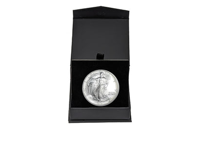 1995 American Silver Eagle in Air-Tite Holder with Black Magnetic Gift Box - Gem Brilliant Uncirculated
