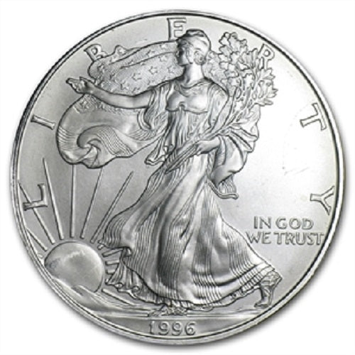 1996 American Silver Eagle - Gem Brilliant Uncirculated with Certificate of Authenticity