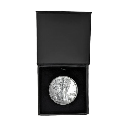 1997 American Silver Eagle in Air-Tite Holder with Black Magnetic Gift Box - Gem Brilliant Uncirculated