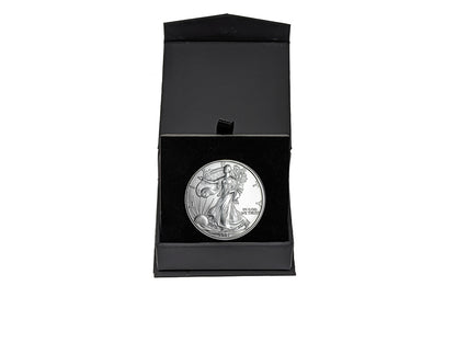 1997 American Silver Eagle in Air-Tite Holder with Black Magnetic Gift Box - Gem Brilliant Uncirculated
