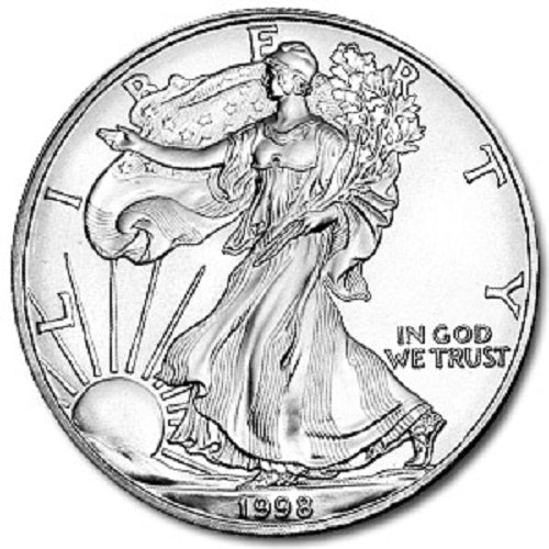 1998 U.S. Silver Eagle - Gem Brilliant Uncirculated with Certificate of Authenticity