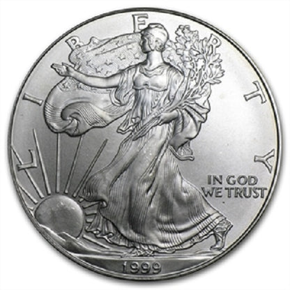 1999 American Silver Eagle - Gem Brilliant Uncirculated with Certificate of Authenticity