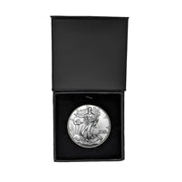 1999 U.S. Silver Eagle in Plastic Air Tite in Magnet Close Black Gift Box - Gem Brilliant Uncirculated