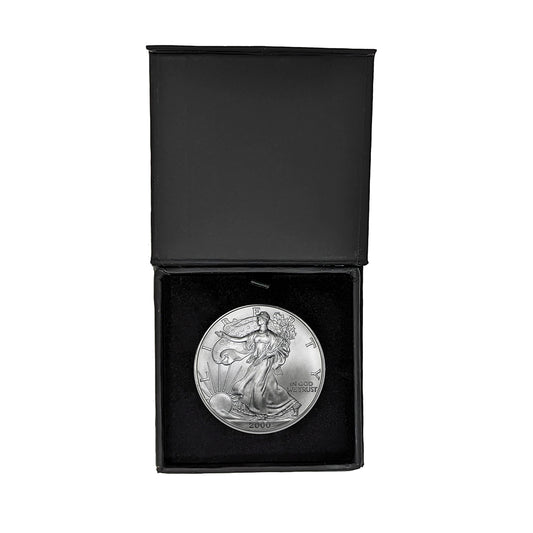 2000 American Silver Eagle in Air-Tite with Black Magnetic Gift Box - Gem Brilliant Uncirculated