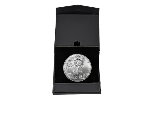2000 American Silver Eagle in Air-Tite with Black Magnetic Gift Box - Gem Brilliant Uncirculated