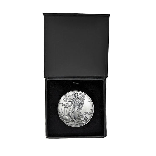 2001 American Silver Eagle in Air-Tite with Black Gift Box - Brilliant Uncirculated