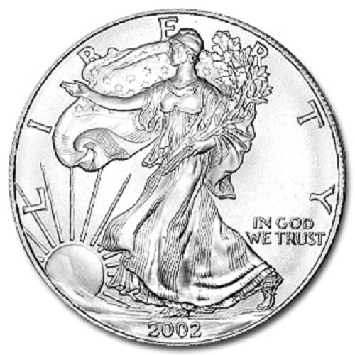 2002 American Silver Eagle with Certificate of Authenticity - Brilliant Uncirculated