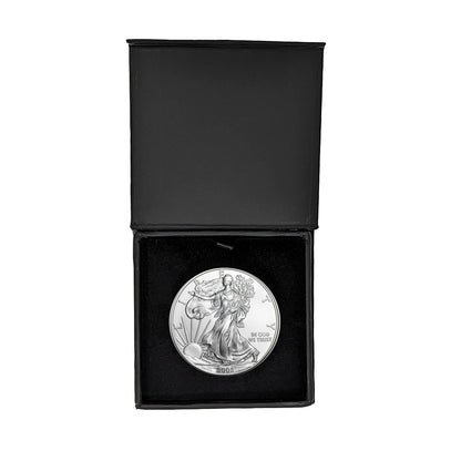 2002 American Silver Eagle in Air-Tite with Black Gift Box - Brilliant Uncirculated