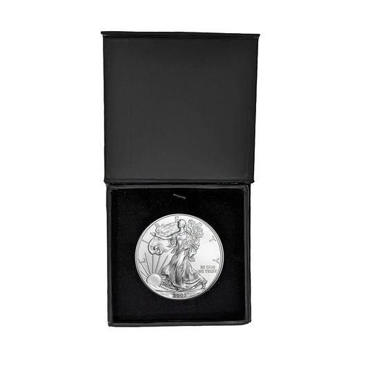 2002 American Silver Eagle in Air-Tite with Black Gift Box - Brilliant Uncirculated