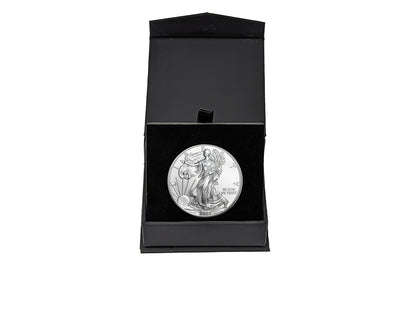 2002 American Silver Eagle in Air-Tite with Black Gift Box - Brilliant Uncirculated