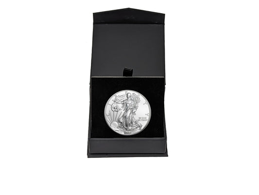 2002 American Silver Eagle in Air-Tite with Black Gift Box - Brilliant Uncirculated