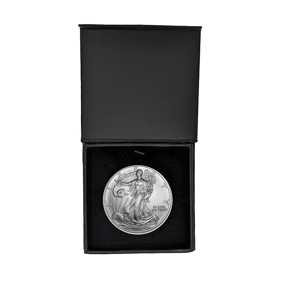 2003 American Silver Eagle in Air-Tite with Black Gift Box - Brilliant Uncirculated