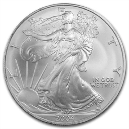 2004 American Silver Eagle with Certificate of Authenticity - Brilliant Uncirculated