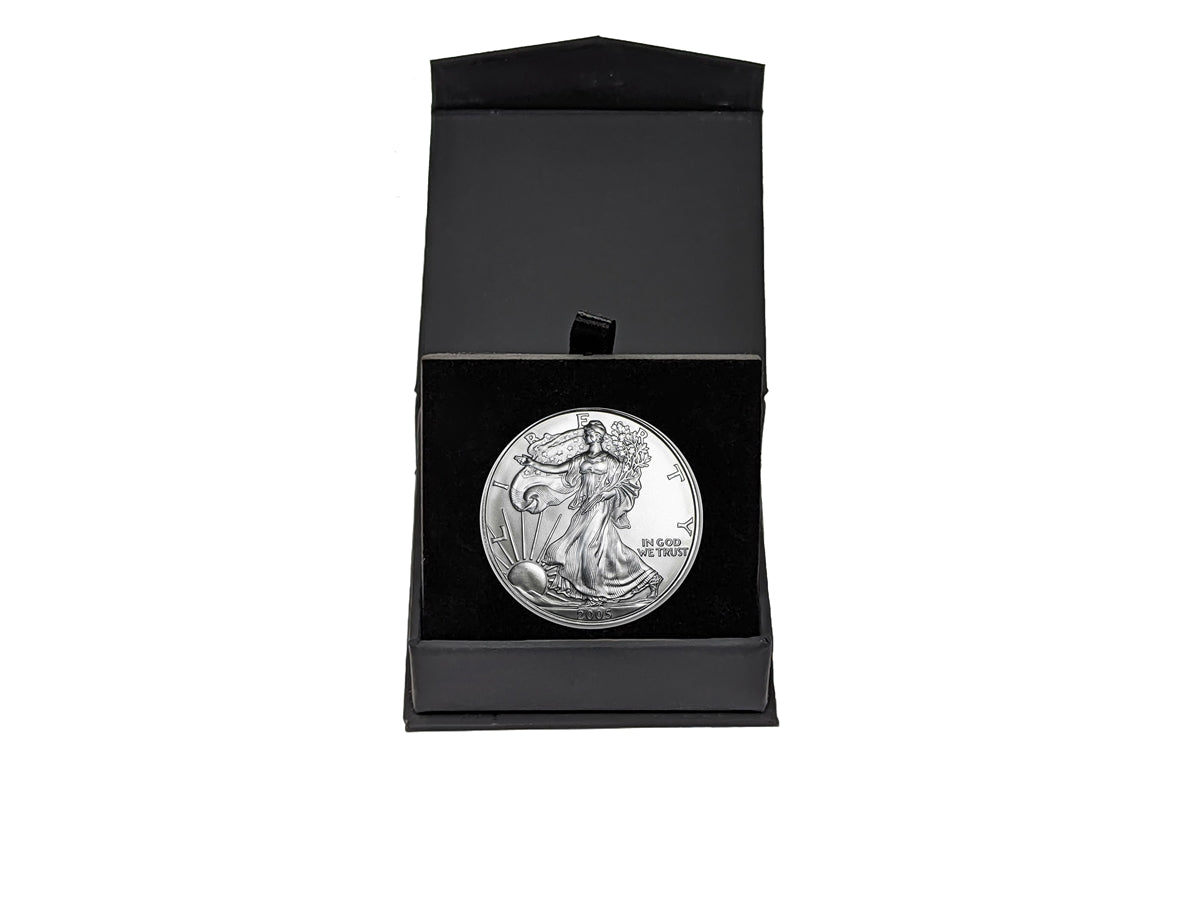 2005 American Silver Eagle in Air-Tite with Black Gift Box - Brilliant Uncirculated