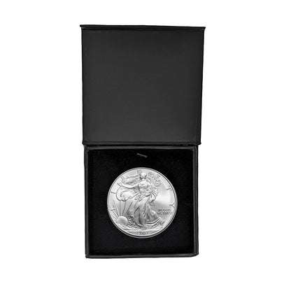 2007 American Silver Eagle in Black Gift Box - Gem Brilliant Uncirculated