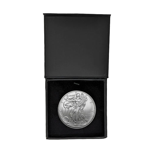 2009 American Silver Eagle in Premium Black Gift Box - Gem BU with Air-Tite