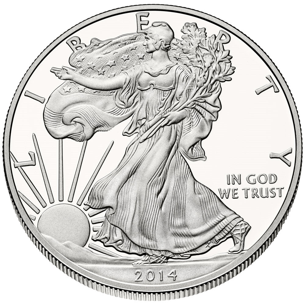 2014 American Silver Eagle - Gem BU with Certificate of Authenticity