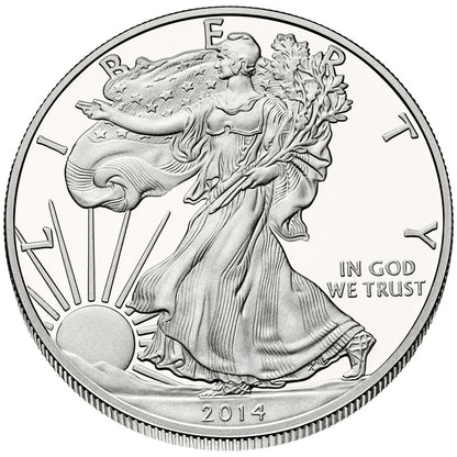2014 American Silver Eagle - Gem BU with Certificate of Authenticity
