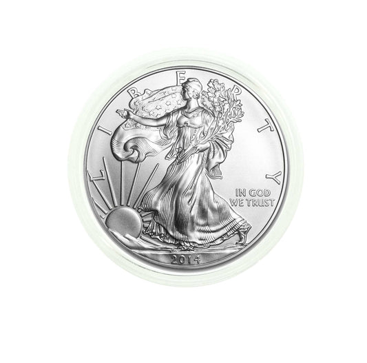 2014 U.S. Silver Eagle in Plastic Air-Tite Holder with Certificate of Authenticity