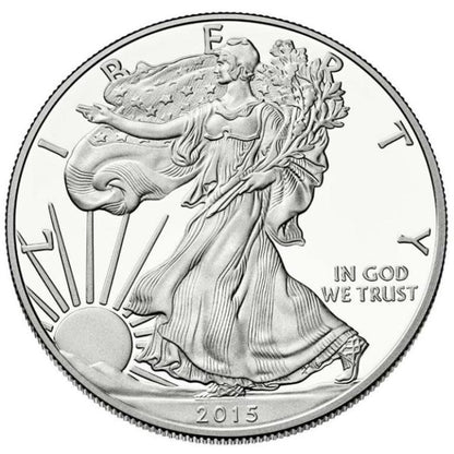 2015 American Silver Eagle - Gem Brilliant Uncirculated with COA