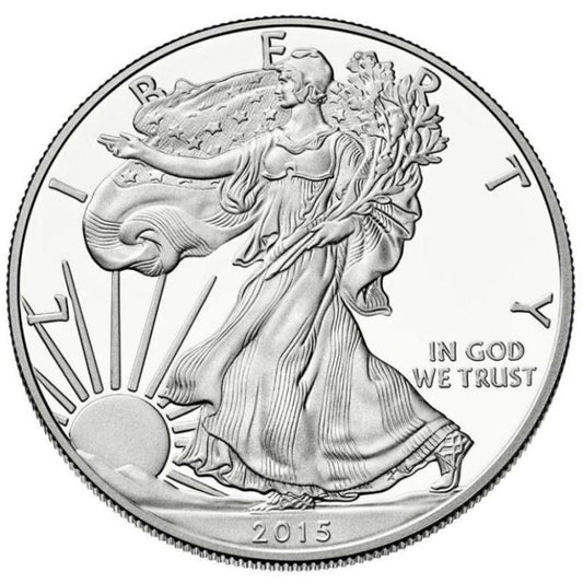 2015 U.S. Silver Eagle - Gem Brilliant Uncirculated with Certificate of Authenticity