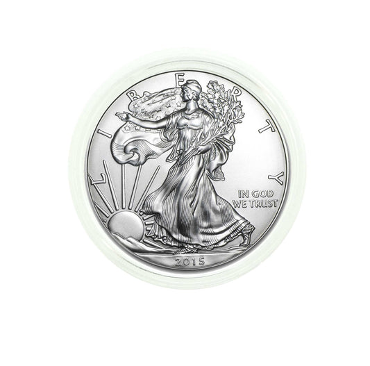 2015 U.S. Silver Eagle in Plastic Air-Tite Holder with Certificate of Authenticity