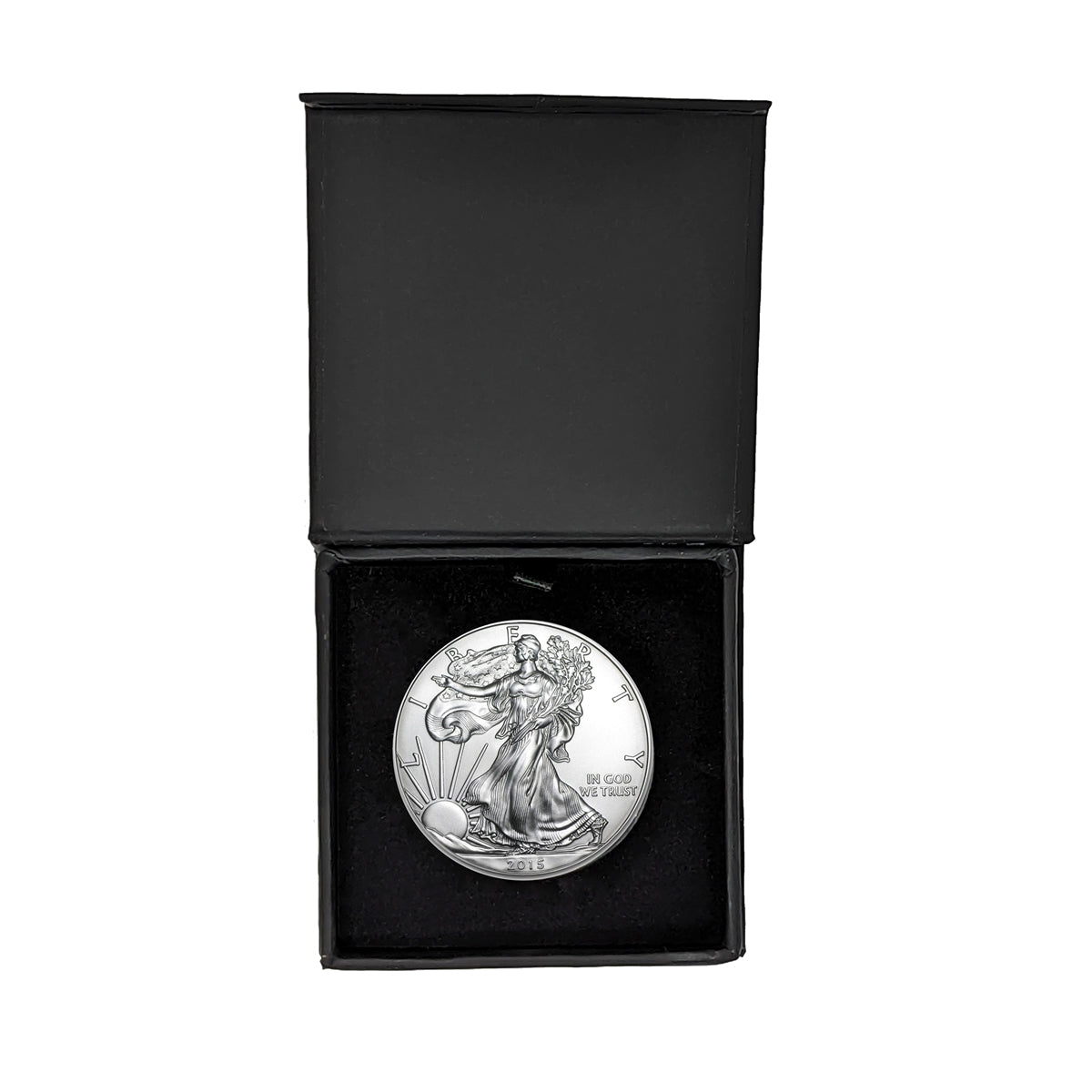 2015 American Silver Eagle BU in Air-Tite & Black Gift Box
