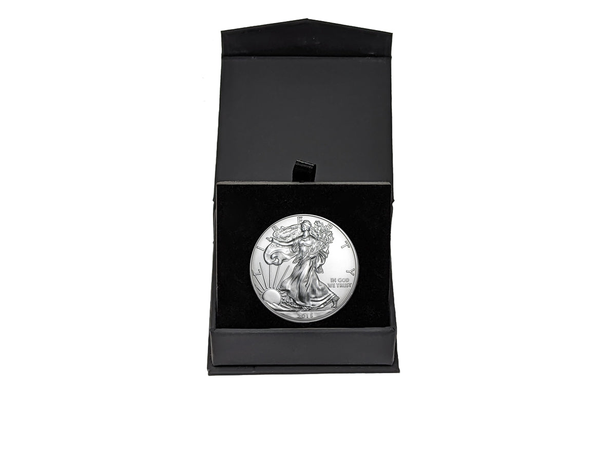 2015 American Silver Eagle BU in Air-Tite & Black Gift Box