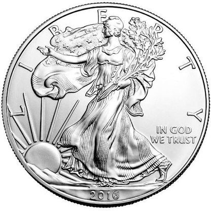 2016 American Silver Eagle - Gem Brilliant Uncirculated with COA