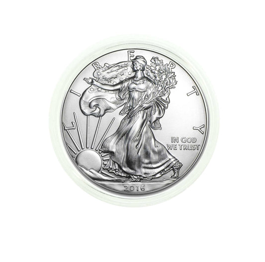 2016 U.S. Silver Eagle in Plastic Air-Tite Holder with Certificate of Authenticity
