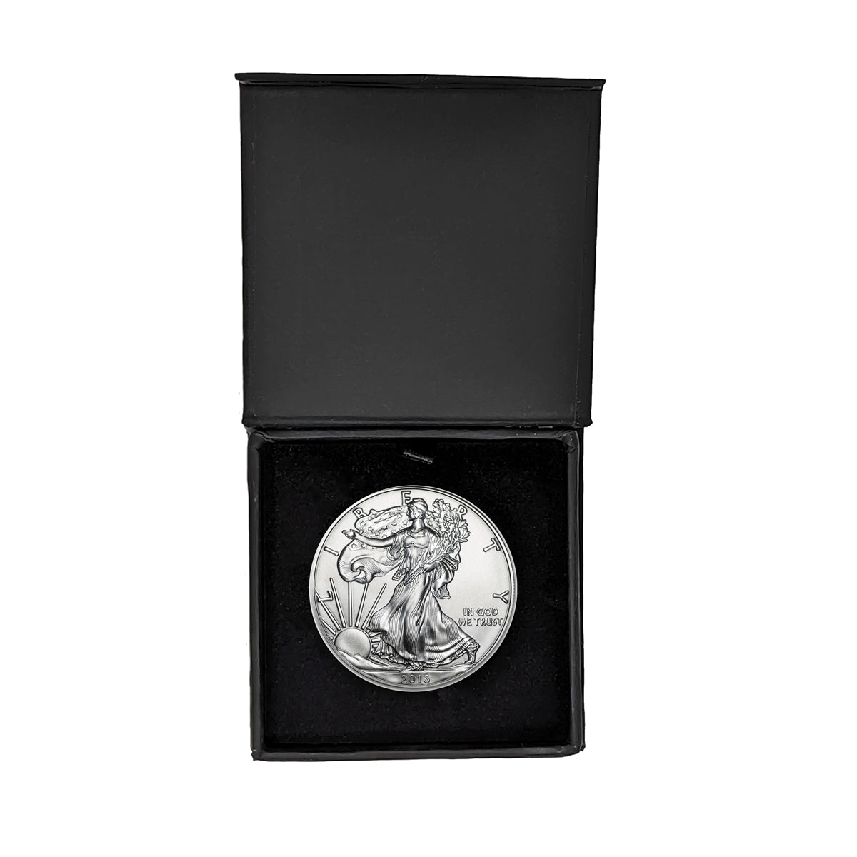 2016 American Silver Eagle - Air-Tite Capsule in Premium Black Gift Box - Gem BU