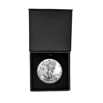 2018 American Silver Eagle in Premium Black Gift Box - Gem BU with Air-Tite