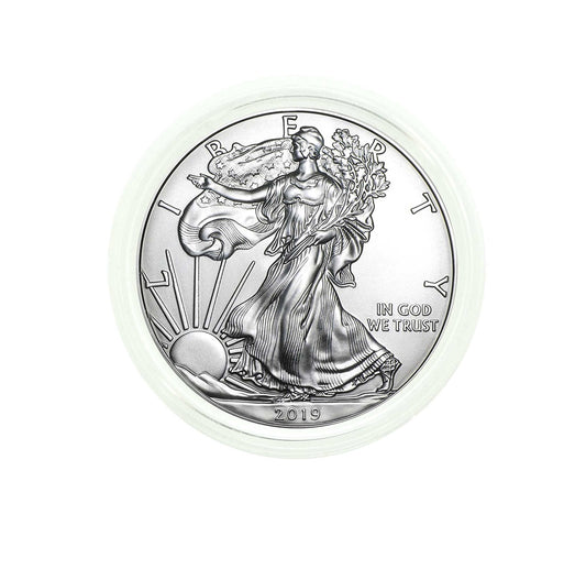 2019 U.S. Silver Eagle in Plastic Air-Tite Holder with Certificate of Authenticity