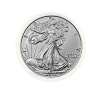 2022 U.S. Silver Eagle Gem Brilliant Uncirculated in Plastic Air-Tite Holder with Certificate of Authenticity