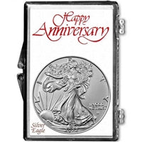 2022 U.S. Silver Eagle in Happy Anniversary Holder - Gem Brilliant Uncirculated