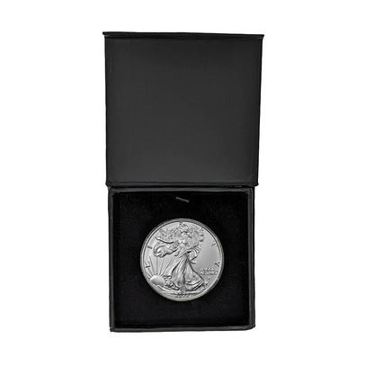 2022 U.S. Silver Eagle in Plastic Air Tite in Magnet Close Black Gift Box - Gem Brilliant Uncirculated