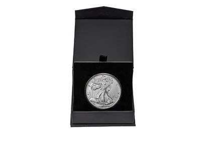 2022 U.S. Silver Eagle in Plastic Air Tite in Magnet Close Black Gift Box - Gem Brilliant Uncirculated