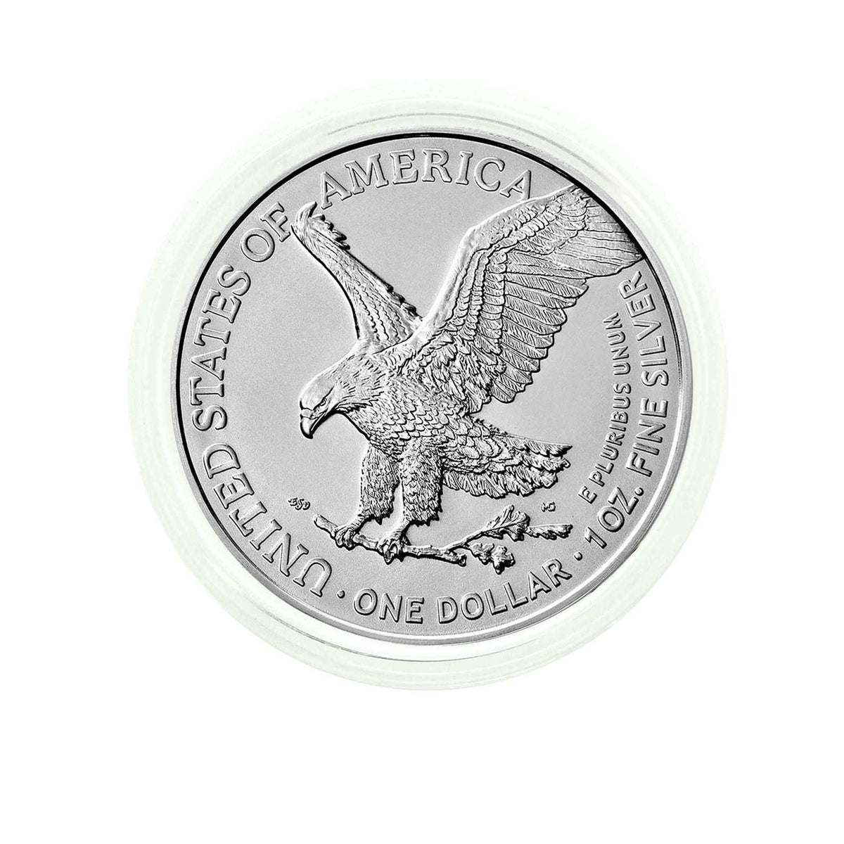 2023 U.S. Silver Eagle Gem Brilliant Uncirculated in Plastic Air-Tite Holder with Certificate of Authenticity