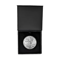 2023 U.S. Silver Eagle in Plastic Air Tite in Magnet Close Black Gift Box - Gem Brilliant Uncirculated