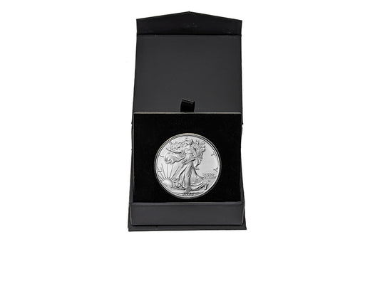 2023 American Silver Eagle in Premium Black Gift Box - Gem BU with Air-Tite