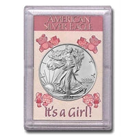 2023 American 1 oz Brilliant Uncirculated Silver Eagle in "It's a Girl" Holder