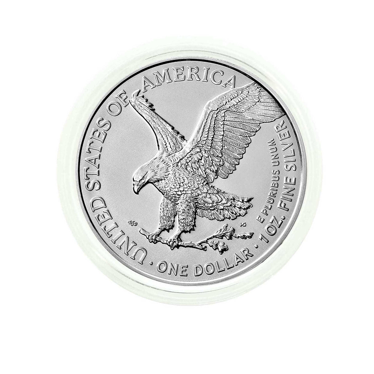 2025 U.S. Silver Eagle in Plastic Air Tite in Magnet Close Black Gift Box - Gem Brilliant Uncirculated