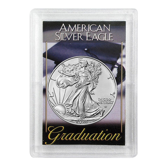 2025 American 1 oz Brilliant Uncirculated Silver Eagle in Graduation Holder