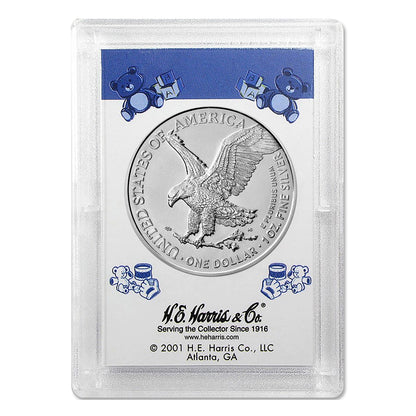 2025 American 1 oz Brilliant Uncirculated Silver Eagle in "It's a Boy" Holder
