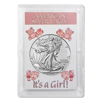 2025 American 1 oz Brilliant Uncirculated Silver Eagle in "It's a Girl" Holder