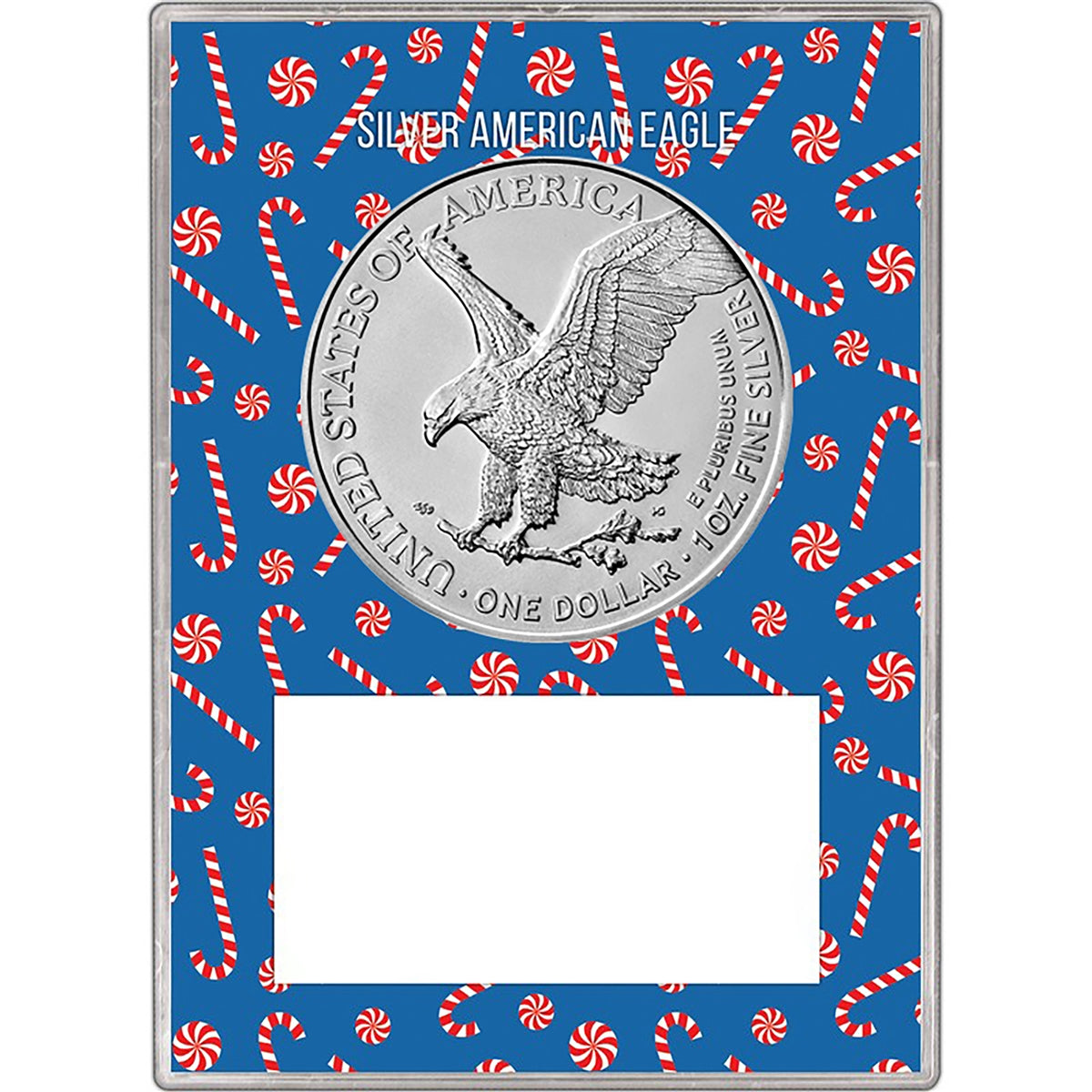 2025 U.S. Silver Eagle in Christmas Santa Gift Holder - Gem Brilliant Uncirculated