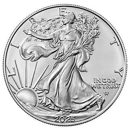 2025 U.S. Silver Eagle in Christmas Santa Gift Holder - Gem Brilliant Uncirculated