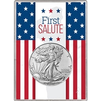 2025 U.S. Silver Eagle in First Salute Gift Holder - Gem Brilliant Uncirculated