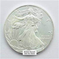 LOT OF 10 Blemished Silver Eagles - Date our Choice
